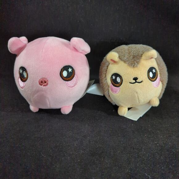 Lot of 9 Round Squishamals 4" x 4" and Minis Plush Animal Stress Balls - Picture 6 of 10